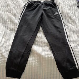 adidas Black Sweatpants with White Side Stripes